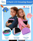 TEKFUN 2 Pack LCD Writing Tablet with Pen Cord, 8.5in Erasable Doodle Board Mess Free Drawing Pad for Kids, Car Trip Educational Toys Birthday for 3 4 5 6 7 Girls Boys (2*Purple) by TinyTreasures Baby Boutique