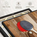 ElephantStock Ping Pong Wall Art - Horizontal Framed Canvas - 1-Piece Living Room Wall Decor - Photography Canvas Print - Brown and Red Decor for Wall - 43" X 29" by CozyNest Decor