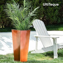 28in Tall Metal Copper Square Planter Galvanized Steel Metal Planters for Indoor/Patio Deck Garden Entrance Planter by CozyNest Decor