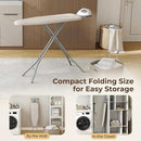 Yaheetech Foldable Ironing Board, Heavy Duty Iron Board with 9 Adjustable Heights, 4 Layer Cover and Safety Iron Rest, 52X14 Compact and Space Save Iron Board for Home Laundry Room Use, Beige by CozyNest Decor