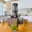 Cold Press Juicer, Juicer Machines with 4.35'' Wide Feed Chute, Stainless Steel Masticating Juicers Easy to Clean, Ergonomic Operational Panel Design, High Juice Yield, Gray Knob by CozyNest Decor