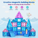 102PCS Ice Castle Magnetic Tiles, 3D Building Blocks STEM Educational Kids Toys for Pretend Play, 3 4 5 6 7 8 Year Old Birthday Gifts for Boys and Girls, Preschool Learning Toys for Birthday by TinyTreasures Baby Boutique