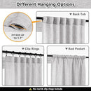 MYSKY HOME Short Curtains for Small Window, Boho Sheer Curtains 2 Panels Set Window Treatment Drapes Linen Style Texture for Closet/Kitchen, 50"x63", Light Grey, 2 PCs by CozyNest Decor