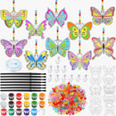30 Sets Suncatchers Window Art Kits, DIY Sun Catchers Bulk Crafts Paint Your Own Window Ornaments for Boys Girls Classroom Home Party Birthday Activity Decor (Butterfly Style) by GreenHaven Gardens