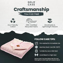 Gold Case Throw Blanket for Couch – 100% Recycled Turkish Cotton Blankets & Throws – Elegant Decorative Throw Blankets for Living Room Sofa – Woven Throws for Couch – Retro Pink – 50x60 by CozyNest Decor