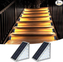 Solar Step Lights for Outside Waterproof IP67, Outdoor Stair Lights 2 Pack, Solar Stair Light Outdoor LED Outdoor Step Lights Decor for Deck, Front Step, Patio, Garden by GreenHaven Gardens