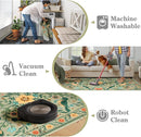 Moynesa Washable 8x10 Area Rugs for Living Room, Ultra Thin Soft Boho Bedroom Rug Stain Resistance, Low Pile Indoor Bird Pattern Sage Green Large Carpet for Nursery Dining Room Under Table by TinyTreasures Baby Boutique