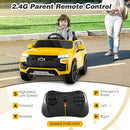 Costzon Ride on Car, 12V Licensed Chevrolet Tahoe Battery Powered Electric Vehicle w/ 2.4G Remote Control, High/Low Speed, Music, Lights, MP3/USB/FM, Spring Suspension, Electric SUV for Kids (Yellow) by TinyTreasures Baby Boutique