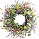 Idyllic 20 Inch Spring Summer Wild Flower Artificial Daisy Front Door Wreath, Everyday Greenery Eucalyptus Leaves for Indoor and Outdoor Use, Rustic Farmhouse Style Home Wreath Decor by CozyNest Decor