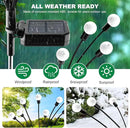 Solar Garden Lights - 6 Pack Solar Firefly Lights Outdoor Waterproof New Upgraded Swaying Landscape Lighting for Outside Pathway Patio Yard Garden Outdoor Decor Sway by Wind 8 LED Warm White by GreenHaven Gardens
