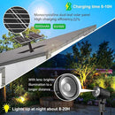 CLY Solar Landscape Spotlights, Solar Landscape Lights Outdoor IP66 Waterproof, Remote Control 2Modes 3Brightness Adjustable 2700-6500K Auto On/Off 14M Cable for Garden Pathway Trees Flag 4 in 1 by GreenHaven Gardens