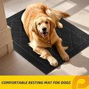 JSEI Dirt Trapper Door Mat 32"x48", Non-Slip Washable Entryway Mats, Dog Door Mat, Stain Resistant and Absorbent Floor Mats, Low Profile Welcome Mat for Front Back Door, Black by CozyNest Decor
