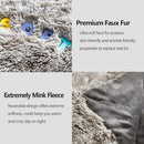 GONAAP Fuzzy Faux Fur Throw Blanket Queen Size Frosty Grey Super Soft Cozy Plush Fuzzy Shaggy Blanket for Couch Sofa Bed (Frosty Grey, Queen(90"x90")) by CozyNest Decor