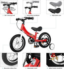 Balance Bike 2 in 1,The Dual Use of a Kids Balance Bike and Toddler Bike, for 2 3 4 5 6 7 Years Old -12 14 16 Inches with Training Theory, Brake, Pedal by TinyTreasures Baby Boutique
