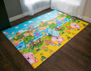 Baby Care Play Mat (Medium, Playful - Pinko & Friend) 73’’ x 49’’ Original One-Piece Reversible Rollable Waterproof Play Mat for Infants, Babies, Toddler, and Kids by TinyTreasures Baby Boutique