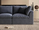 110 Inch Cloud Sectional Couches for Living Room, Convertible L Shaped Couch with Ottoman, 3 Seater Modular Sectional Sofa, Grey by CozyNest Decor