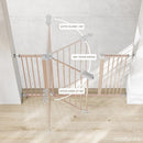 Comfy Cubs Baby Safety Gate with 3 Extensions - Adjustable 42" x 1.9" x 30" Q195 Steel Doorway Barrier - Powder-Coated Finish for Stairs and Doorways - Walk-Through Design Pet Gate - Blush by TinyTreasures Baby Boutique
