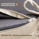 Codi 6 Pack Dining Chair Cushions, Thick Chairs Pads for Indoor Kitchen Room - Washable, Non-Slip Seat Cushion with Ties, 16.5"x16.5"x 3.5", Set of 6, Beige by CozyNest Decor