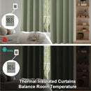 Simplebrand Ava Sage Green Blackout Curtains for Bedroom 84 Inch Length 2 Panels Set, Solid Thermal Insulated Privacy Living Room Window Treatment Curtains Blackout Drapes, W40 x L84 Inch, Sage Green by TinyTreasures Baby Boutique