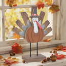 Zcaukya Thanksgiving Turkey Decoration, Wooden Indoor Standing Tabletop Turkey Decor for Home Office Bedroom Kitchen Thanksgiving Harvest Day Decorations by CozyNest Decor