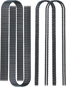 DTANX 12 Pack 12 Inch Rebar Stakes Heavy Duty Trampoline Anchors, Garden Stakes Tent Stakes Steel Ground Anchors, Black by CozyNest Decor
