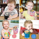 10oz Soup Thermo for Hot Food Kids,Lunch Thermo Kids Food Jar with Spoon Hot Insulated Food Containers,Leak Proof Stainless Steel Wide Mouth Lunch Food Thermo Jar for School(Black) by TinyTreasures Baby Boutique