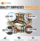 SunnyBay Microwave Heating Pad, Microwavable Heated Neck and Shoulder Wrap, Moist and Weighted Hands-Free Beanbag Pack with Wide Neck Coverage, 2.5 lbs, 26 Inches Long-Length, Made in USA, London by CozyNest Decor