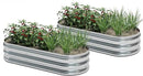 KFN 2pcs Galvanized Raised Garden Bed,Raised Garden Bed Kit-Oval Metal Flower Box,Large Planter Vegetable Box Outdoor,Planting for Vegetables,Flower,Herb,5FT,0.7mm by GreenHaven Gardens