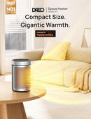 Dreo Space Heater, Portable Electric Heaters for Indoor Use with Thermostat, 1-12H Timer, Eco and Fan Mode, 1500W PTC Ceramic Safety Heat for Office Bedroom Home, With Remote, Silver by CozyNest Decor