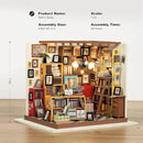 Rolife DIY Miniature House Kit Sam's Study, Tiny House Kit for Adults to Build, Mini House Making Kit with Furnitures, Halloween/Christmas Decorations/Gifts for Family and Friends (Sam's Bookstore) by TinyTreasures Baby Boutique