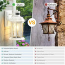 VIANIS 2-Pack Motion Sensor Outdoor Lights for House, White Garage Light Wall Mount Lantern, Modern Exterior LED Wall Lights Fixtures with Ripple Tempered Glass, Outside Wall Sconce Lamp for Porch by GreenHaven Gardens