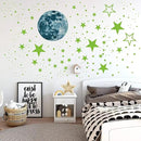 Luminous Wall Decals Ceiling Stickers Glow in The Dark Moon and Stars Starry Sky Shining Decals Room Decoration Perfect Gifts for Kids Bedroom Bedding Room, 1 Moon + 436 Stars and Dots by CozyNest Decor