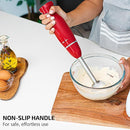 OVENTE Immersion Hand Blender, 300W Electric Handheld Portable Stick Mixer with 2 Mixing Speed and Stainless Steel Blades for Effortless Blending Smoothies, Shakes, Puree or Baby Food, Red HS560R by TinyTreasures Baby Boutique