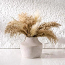 Mitt&Ditt Ceramic Flower Vase, 5.3 inch Off-White Farmhouse Rustic Vase, Handcrafted Weathered Pottery Vases, Small Flower Terracotta Vases for Home Decor, Living Room, Table, Shelf by CozyNest Decor