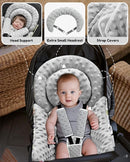Infant Car Seat Insert with Removable Cushion for Baby Preemie Newborn Infant, Reversible carseat Insert Head Body Support Fits for Stroller, Baby Swing, Rocker, Bouncer, Bassinet - Grey by TinyTreasures Baby Boutique