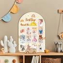 R HORSE My First Year Photo Frame Board, 3D Boho Sun Rainbow Display Wood Board, Baby’s 1st Year Picture Frame, 12 Months Milestone One Year Old Birthday Decoration, Baby Keepsake Gift for Boy Girl by TinyTreasures Baby Boutique