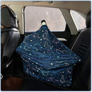 Car Seat Covers Canopy Cover - Multi-use Cover Carseat Canopy, Breathable Breastfeeding Cover, Car Seat Covers for Bbies, Boys & Girls Shower Gifts (Dark Blue Dinosaur) by TinyTreasures Baby Boutique