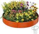 Galvanized Metal Planter Round Raised Garden Bed Kit for Gardening Outdoor，3x3x1ft Grow Garden Box Raised Flower Bed，Round Galvanized Planter Outdoor Large Metal Fire Pit Ring by GreenHaven Gardens