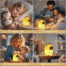 Capybara Night Light,Cute Tangerine LED Squishy Novelty Animal Night Lamp,Dimmable Soft Silicone Nursery Nightlight for Kids, Rechargeable Bedroom Touch Lamp, Dorm Decor, Baby Boys Girls Gift by TinyTreasures Baby Boutique