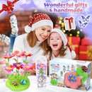 KLAPTOR Arts and Crafts for Kids Ages 4-6: Toys for Ages 5 6 7 8 9 – Birthday Gifts & Craft Set for Girl Age 3-9 - DIY 30+ Flower Bloom Maker with Music Light Base Vase Fridge Magnets Cards by TinyTreasures Baby Boutique