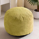 HIGOGOGO Round Stuffed Pouf Ottoman, Corduroy Poufs with Foam Chunk Filling, Furry and Fluffy Pouf Foot Stool Storage Ottoman, 26 X 18 Floor Poufs Foot Rest for Living Room, Green by CozyNest Decor
