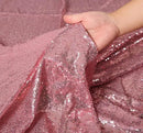 SquarePie Sequin Tablecloth 90 x 156 Inch Fuchsia Pink Sparkly Table Linen for Wedding Party by CozyNest Decor