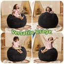 Bean Bag Chairs Teardrop Bean Bag Chair Beanbag Chair with Memory Foam Filled Machine Washable Cover for Living Room, Bedroom (Small,Black) by TinyTreasures Baby Boutique