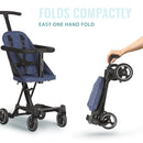 Dream On Me Lightweight and Compact Coast Rider Stroller with One Hand Easy Fold, Adjustable Handles and Soft Ride Wheels, Navy by TinyTreasures Baby Boutique