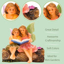 Fairies for Fairy Garden, Fairy Garden Accessories for a Garden - Garden Fairies for a Miniature Fairy Garden - Cute Fairy Garden Fairies, Sitting Sister Fairies by GreenHaven Gardens