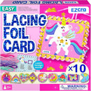 Premium Foil Edge Lacing Cards for Kids Ages 3-6 | 10 Double-Sided Unicorn and Fairy Sewing Cards with Multilingual Learning | Durable Cardboard Fine Motor Skills Activity Kit by TinyTreasures Baby Boutique