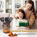 Thanksgiving Turkey Utensil Holder, Thanksgiving Turkey Pumpkin Kitchen Decor Utensil Organizer for Countertop, Fall Metal Cooking Tools Farmhouse Counter Decor, Kitchen Gifts Utensil Caddy Harvest by CozyNest Decor