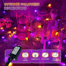 2PK 100 LED Purple and Orange C9 Halloween Lights Indoor Outdoor, Extendable 98FT C9 String Lights with 13 Modes & Timer, Waterproof Plug in Halloween Decorations for Tree Patio Fall Party Garden by CozyNest Decor