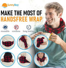 SunnyBay Microwave Heating Pad, Microwavable Heated Neck and Shoulder Wrap, Moist and Weighted Hands-Free Beanbag Pack with Wide Neck Coverage, 2.5 lbs, 26 Inches Long-Length, Made in USA, Buffalo by CozyNest Decor