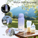 Portable Bottle Warmer for Travel, Dual Heating Modes for Breastmilk & Water On The Go, Portable Bottle Milk Warmer with Fast Heating & Long Battery Life, 10 Ounces Large Capacity (Purple) by TinyTreasures Baby Boutique